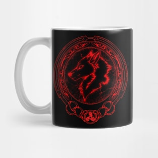 Fenris Wolf and Celtic Triskelion symbol Mug